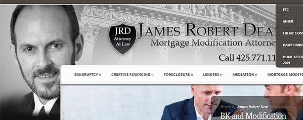 James Robert Deal Attorney Website Custom Design By Brian Sniff